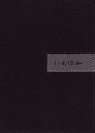 NIV, Gift Bible, Imitation Leather, Black/Gray, Indexed, Red Letter Edition, Hardcover