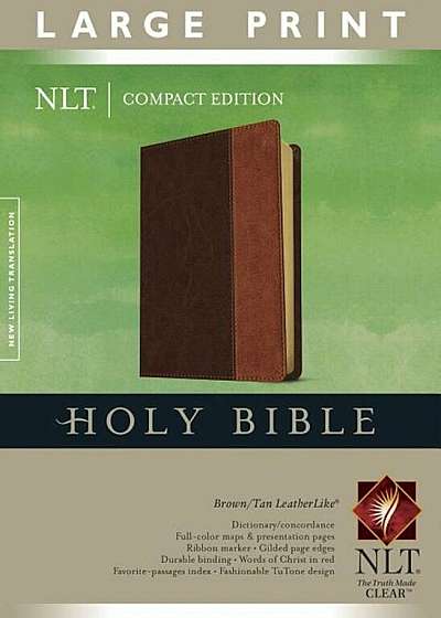 Large Print Compact Bible-NLT, Hardcover