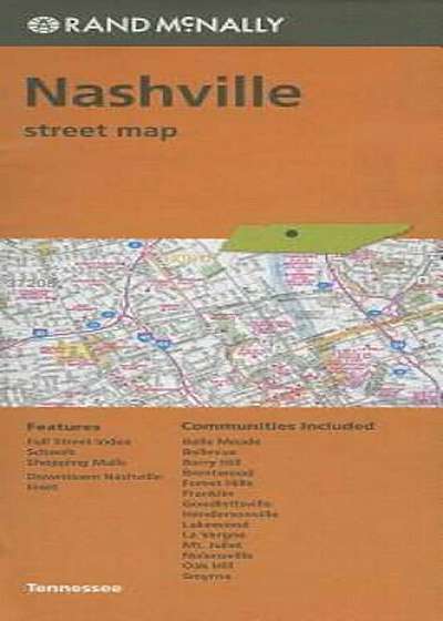 Folded Map Nashville TN Street, Paperback