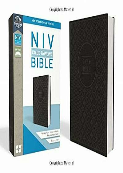 NIV, Value Thinline Bible, Imitation Leather, Gray/Black, Hardcover
