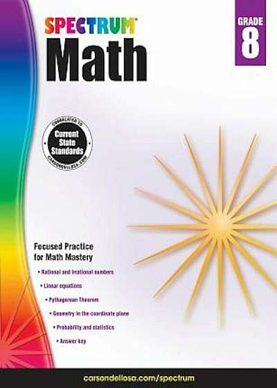 Spectrum Math Workbook, Grade 8, Paperback