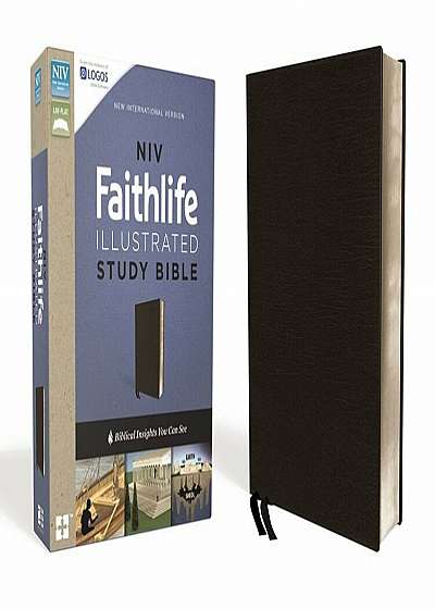 NIV, Faithlife Illustrated Study Bible, Bonded Leather, Black: Biblical Insights You Can See, Hardcover
