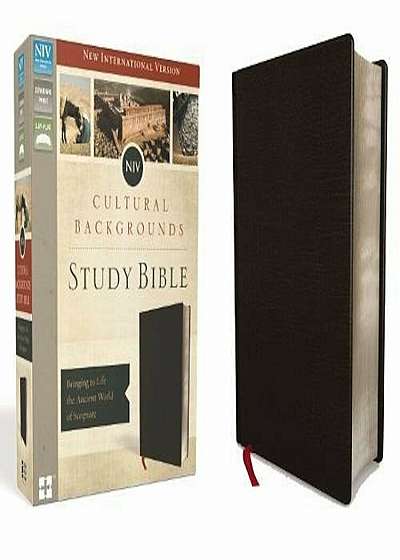 NIV, Cultural Backgrounds Study Bible, Bonded Leather, Black: Bringing to Life the Ancient World of Scripture, Hardcover
