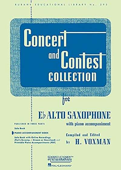 Concert and Contest Collection for Eb Alto Saxophone: Piano Accompaniment, Paperback