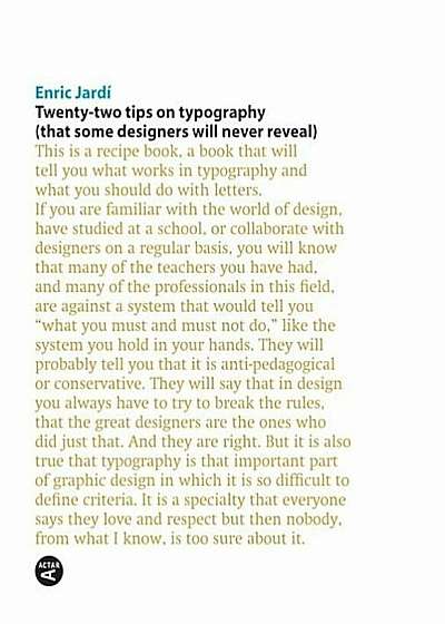 Twenty-Two Tips on Typography, Paperback