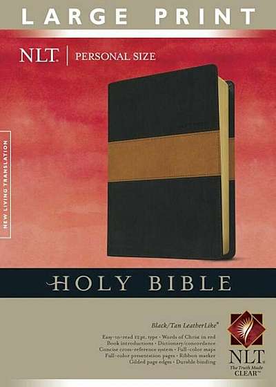 Personal Size Large Print Bible-NLT, Hardcover