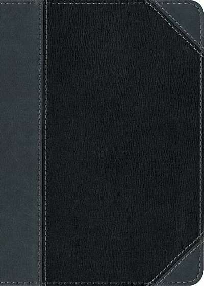 NIV, Thinline Bible, Imitation Leather, Black/Gray, Red Letter Edition, Hardcover