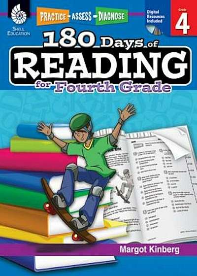 180 Days of Reading for Fourth Grade (Grade 4): Practice, Assess, Diagnose, Paperback