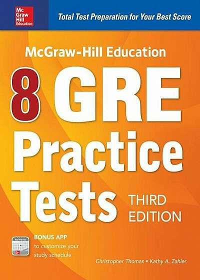 McGraw-Hill Education 8 GRE Practice Tests, Third Edition, Paperback