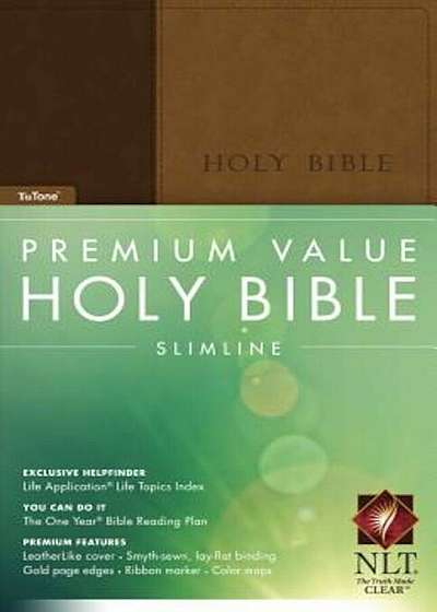 Premium Value Slimline Bible-NLT, Hardcover
