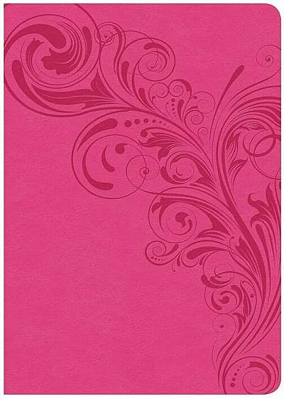 CSB Large Print Personal Size Reference Bible, Pink Leathertouch, Hardcover