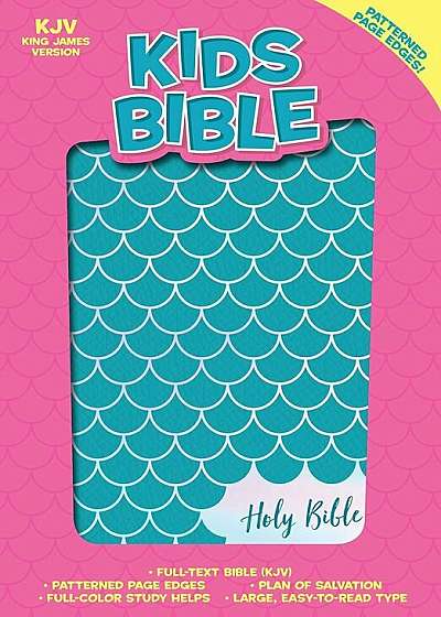KJV Kids Bible, Aqua Leathertouch, Hardcover