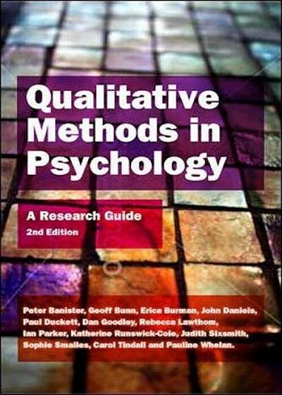 Qualitative Methods In Psychology: A Research Guide, Paperback