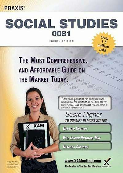 Coperta cărții Praxis Social Studies 0081 Teacher Certification Study Guide Test Prep, Paperback