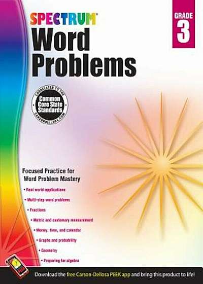 Spectrum Word Problems, Grade 3, Paperback