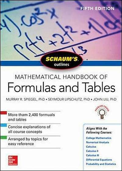 Schaum's Outline of Mathematical Handbook of Formulas and Tables, Paperback
