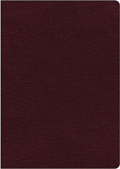 NIV, Thinline Reference Bible, Large Print, Bonded Leather, Burgundy, Red Letter Edition, Indexed, Comfort Print, Hardcover