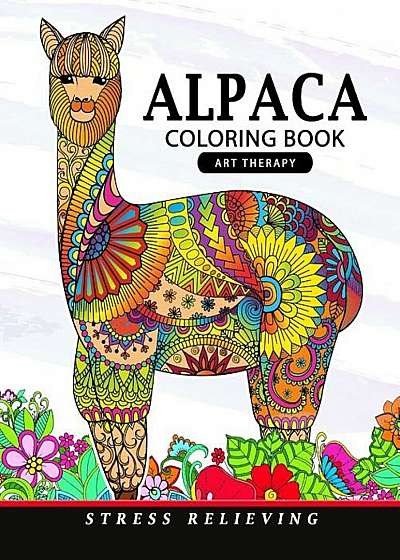 Alpaca Coloring Book: Animal Adults Coloring Book, Paperback