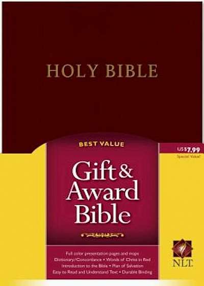 Gift and Award Bible-Nlt, Hardcover