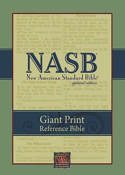 Giant Print Reference Bible-NASB, Hardcover