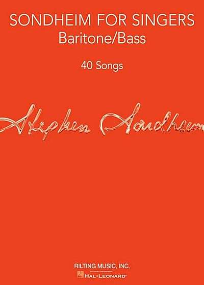 Sondheim for Singers: Baritone/Bass, Paperback