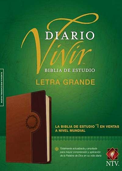 Biblia de Estudio del Diario Vivir Ntv, Letra Grande, Tutone, Hardcover