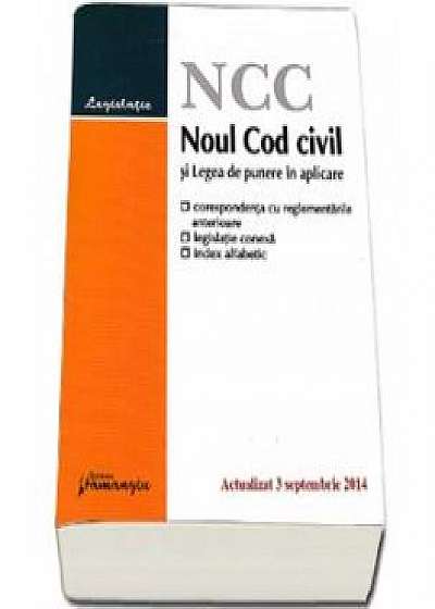 Noul Cod civil si Legea de punere in aplicare. Actualizat 17 septembrie 2015