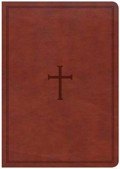 CSB Large Print Personal Size Reference Bible, Brown Leathertouch, Hardcover