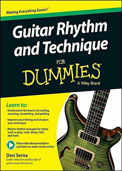 Guitar Rhythm and Technique for Dummies, Book + Online Video & Audio Instruction, Paperback