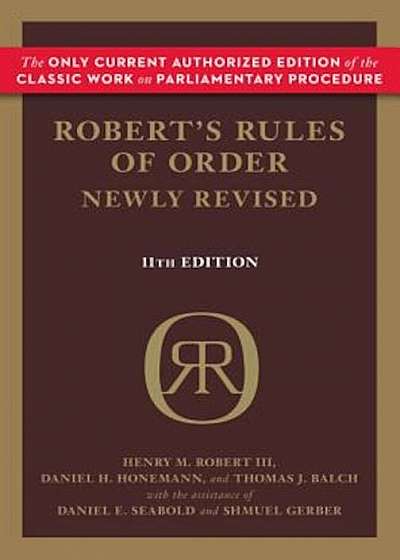 Robert's Rules of Order, Paperback