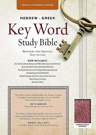 The Hebrew-Greek Key Word Study Bible: ESV Edition, Burgundy Bonded Leather, Hardcover