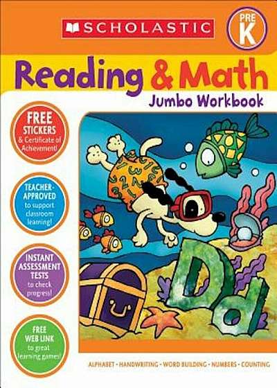 Reading & Math Jumbo Workbook: Grade Prek, Paperback