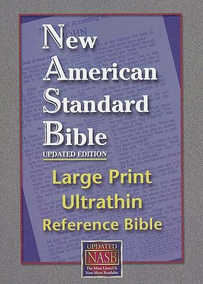 Large Print Ultrathin Reference Bible-NASB 'With Velvet Book Holder', Hardcover