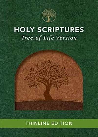 Tlv Thinline Bible, Holy Scriptures, Walnut/Brown, Tree Design Duravella, Hardcover