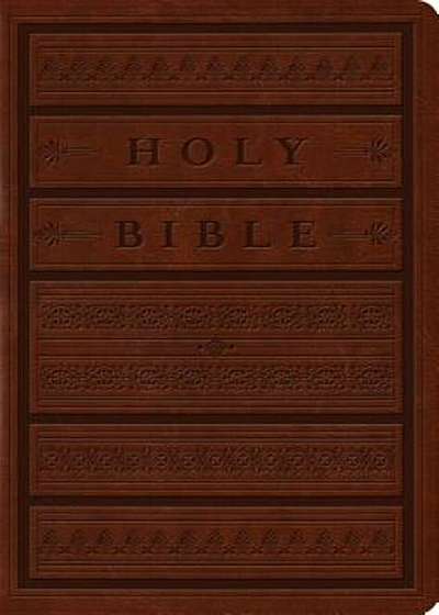 ESV Large Print Personal Size Bible (Trutone, Brown, Engraved Mantel Design), Hardcover