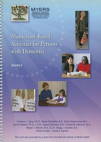Montessori-Based Activities for Persons with Dementia, Vol 2, Paperback