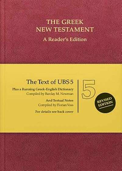 Ubs5 Greek New Testament-FL-Reader, Hardcover