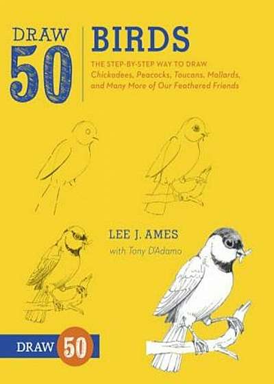 Draw 50 Birds: The Step-By-Step Way to Draw Chickadees, Peacocks, Toucans, Mallards, and Many More of Our Feathered Friends, Paperback