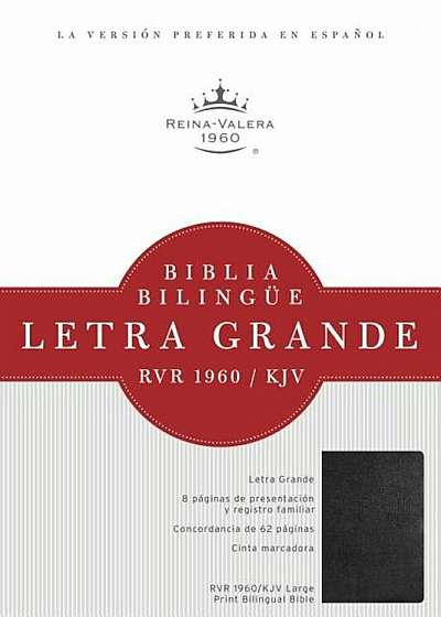 Biblia Bilingue Letra Grande-PR-Rvr 1960/KJV, Hardcover