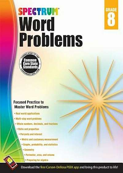 Spectrum Word Problems, Grade 8, Paperback