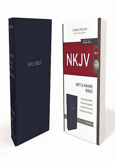 NKJV, Gift and Award Bible, Leather-Look, Blue, Red Letter Edition, Hardcover
