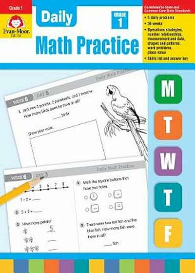 Daily Math Practice, Grade 1, Paperback