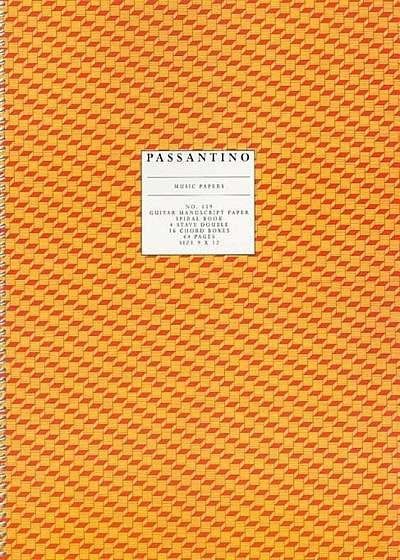 Passantino Music Papers, No. 159: Guitar Manuscript Paper, Paperback