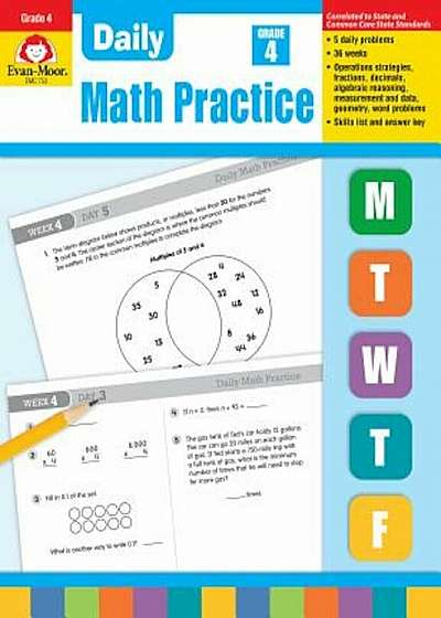 Daily Math Practice, Grade 4, Paperback