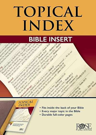 Book: Topical Bible Index Insert, Paperback