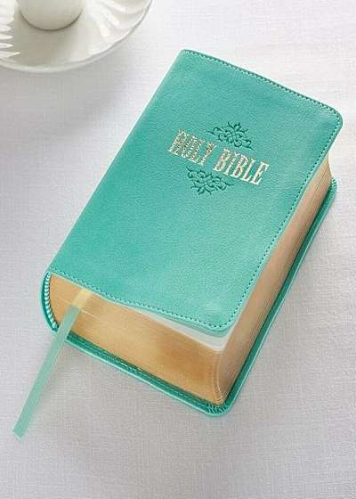 KJV Compact Large Print Lux-Leather Teal, Hardcover