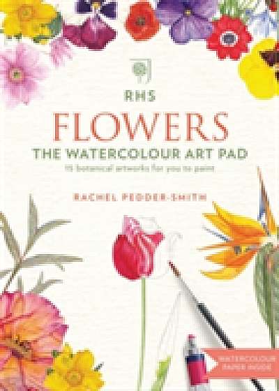 Coperta cărții RHS Flowers The Watercolour Art Pad