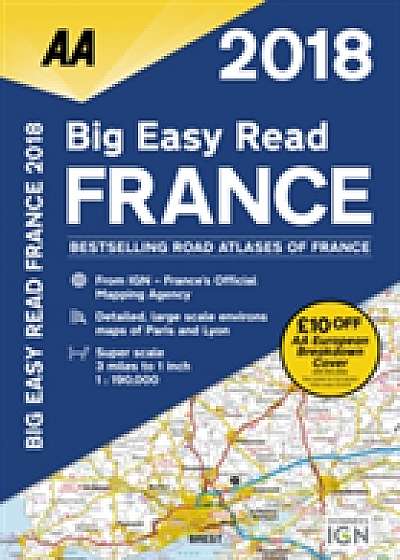 AA Big Easy Read Atlas France