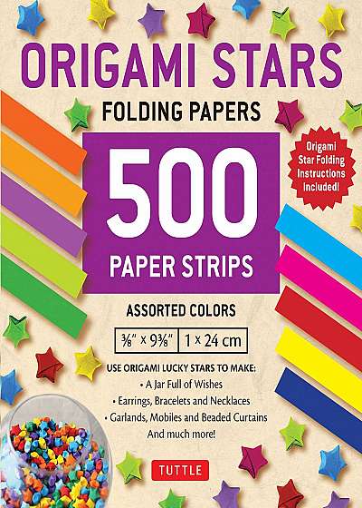 Origami Star Papers 500 Paper Strips in Assorted Colours
