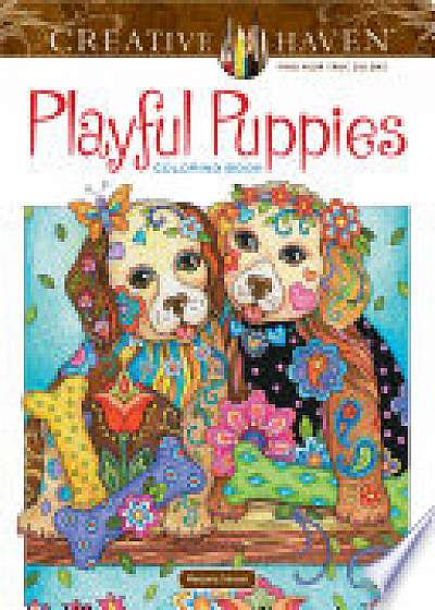 Creative Haven Playful Puppies Coloring Book (working title)